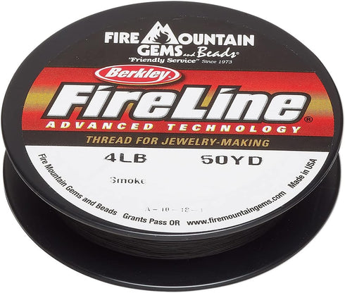 Berkley FireLine Braided Beading Thread 4-Pound Test Smoke Grey .005 Inch 0.13mm 50 Yards...