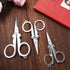 Silver Stainless Steel Folding Scissors Portable Mini Pocket Travel Scissors Embroidery Scissors Office School Supplies Craft Scissors For Student...
