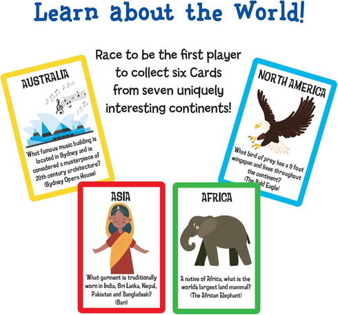 University Games | Scholastic The World Travel Card Game, for 2 or More Players Ages 6 and Up...
