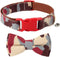 Dog Collar with Bow Tie- Adjustable pet Collar for Dogs with Plastic Buckle Collar, Stylish Pattern for Small Medium or Large Boy and Girl Dog and...