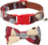 Dog Collar with Bow Tie- Adjustable pet Collar for Dogs with Plastic Buckle Collar, Stylish Pattern for Small Medium or Large Boy and Girl Dog and...