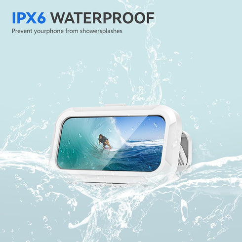 Shower Phone Holder Waterproof, 480° Rotating Adjustable Shower Phone Holder, Fog-Proof Wall Phone Holder Mount, Phone Holder for Shower with HD T...