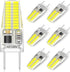G8 LED Bulb Dimmable 3W T4 JCD Type Bi-Pin Base Daylight White 6000K 120V 20-25W Halogens Replacement for Puck Light, Under Cabinet Light, Under C...