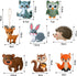 Tegeme 8 Pieces Woodland Animals Ornaments My Forest Friends Felt Animals Craft Set Cute Tree Decor for Home Christmas Tree Party Decorations...