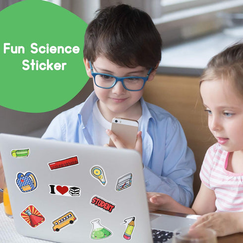 Zonon 200 Pcs Science Stickers for Students Kids Science Teachers Must Haves Chemistry Biology Physics Stickers Classroom Decor Decals for Laptop ...