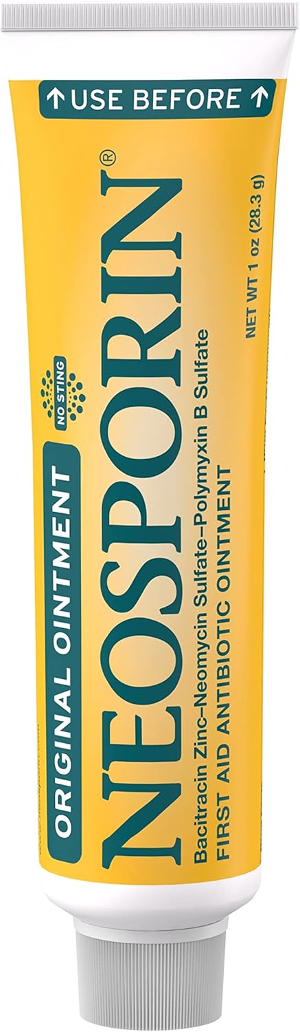 Neosporin Original First Aid Antibiotic Ointment with Bacitracin Zinc for Infection Protection, Wound Care Treatment & Scar Appearance Minimizer f...