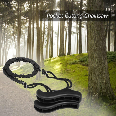 Chainsaw Folding Hand Saw Chain Folding Rope Chain Saw with Straps Camping for Wood Cutting Hiking Survival...