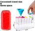 Plastic Spice Shaker Set of 6, Portable Camping Seasoning Salt Kit, Spice Jars with Silicone Funnel, Mini Travel Salt and Pepper Shakers, Multi Sp...