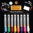 Chalk Markers 8 Pens Set - Neon Vibrant Chalkboard Markers - Non-Toxic Water-based Liquid Chalk Markers with Reversible Tips and Erasing Sponge In...