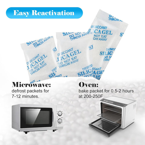 60 packs 3 Grams Silica Gel Packs Desiccant Packets for Storage, Transparent Desiccant?Food Safe Desiccant Dehumidifiers, for 3D Filaments Spices ...