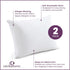 CirclesHome Pillow Protectors 2 Pack Standard Zippered - 100% Cotton Breathable Pillowcases - Protects Pillows from Dirt, Dust and Debri (Standard...