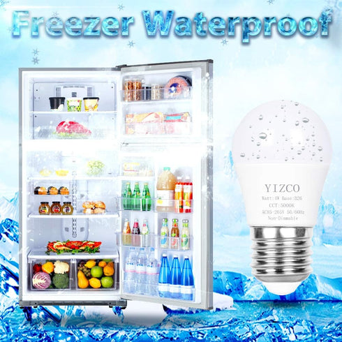 A15 Refrigerator Light Bulb 4W 40Watt Equivalent 120v Appliance Bulbs Fridge Freezer Led Bulbs Waterproof Daylight White 2 Pack...