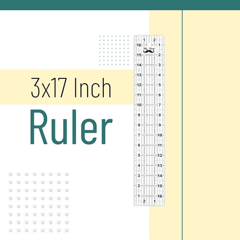 Mr. Pen- Sewing Ruler, 3 x17 Inch, Acrylic Ruler, Quilting Ruler, Cutting Ruler, Acrylic Ruler for Cutting Fabric, Rulers for Quilting and Sewing,...