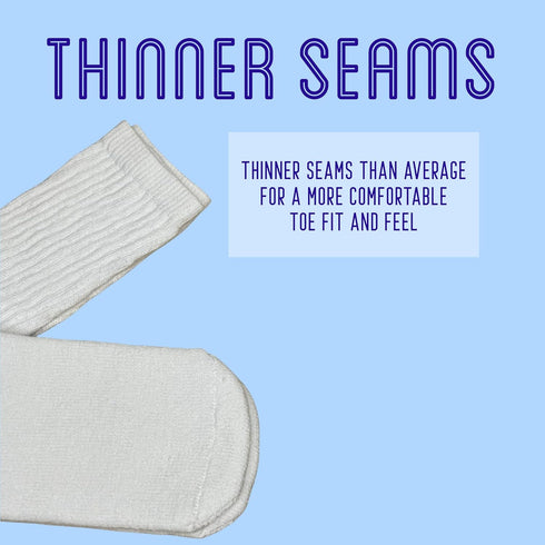 Mens White Tube Socks for Men - Mens Over the Calf Socks - Knee High Long Socks Size 13-17...