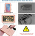 Pink Touchscreen Phone Purse Crossbody for Women,Cellphone Crossbody with Shoulder Strap,Waterproof Crossbody Phone Wallet Case with Transparent W...