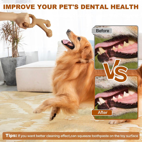 Dog Chew Toys for Aggressive Chewers Chew Toys for Large/Medium/Small Dogs Durable Interactive Dog Chew Toys Beef Flavor Chew Toys...