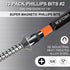 10-Pack Phillips Bits #2 Impact Magnetic 2 Phillips Bits- PH2 Bits Premium S2 Alloy Steel Phillips Head Drill Bits- Phillips Screwdriver Bits (2-I...