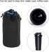 PATIKIL Camera Lens Bag, 3.9" IDx9.8 H Drawstring Lens Pouch with Thick Protective Neoprene, Lens Case for DSLR Camera Lens, Water Coffee Cups, Bl...