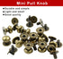 12pcs 0.31" x 0.39" Mini Drawer Pulls, Round Cabinet Knobs Handles Pulls for Dresser Closet Chest Drawer Wooden Jewelry Box Cases, Antique Bronze...