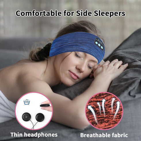 Bluetooth Headphones, Sleep Headphones Headband Wireless for Sleeping Side Sleepers - adjustable sleep headphone, and Bluetooth Headbands for Wome...
