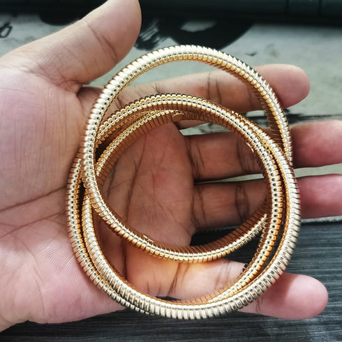 JczR.Y Snake Stretch Bracelet Triple Wrap Bracelets for Women Gold Wrap Bracelets Boho Snake Chain Interlocking Omega Serpent Bracelet Stretchy Pu...