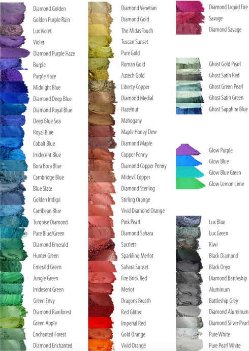 Black Diamond Pigments® | (White Diamond Effect) Pigment is a Premium Professional, Non-Toxic mica with unrivaled Color Saturation That Blends wit...
