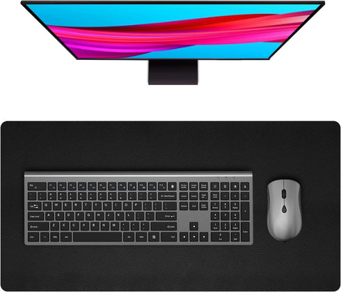 Leather Mouse Pad, Desk Pad, Keyboard Pad, Non-Slip PU Leather Office Desk Mat, Laptop Desk Pad, Waterproof Desk Writing Pad for Office and Home -...