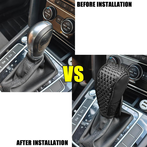 Car Gear Shifting Knob Cover, Breathable and Anti-Slip Automatic Shift Knob Handle Protective Cover, Universal Auto Interior Accessories for Cars,...