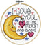 Design Works Crafts Hoop, Moon Counted Cross Stitch Kit...