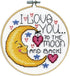 Design Works Crafts Hoop, Moon Counted Cross Stitch Kit...