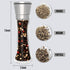 Pepper Grinder, Spice Mill with Ceramic Blades, Salt Grinder Refillable, Stainless Steel Dust Cover, Pepper Mill for Kitchen or Outdoor Picnic (20...