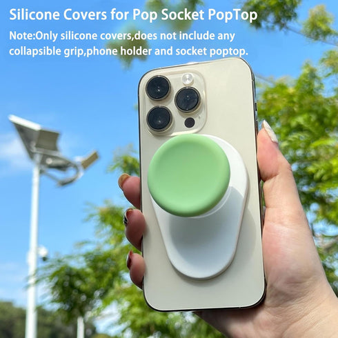 AUROX Silicone Covers for PopSocket PopTop (Silicone Covers Only), Socket PopTop Silicone Covers for PopSocket Phone Grips, Swappable Top Silicone...