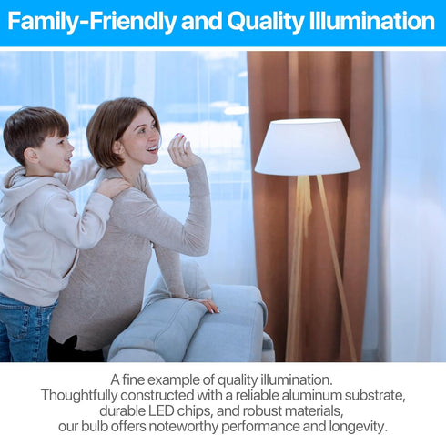 ORALUCE A19 LED Light Bulb, 60 Watt Equivalent, E26 Base LED Bulb 6500K Cool White, 9W Lightbulbs Non Dimmable, 900 Lumens, for Bedroom, Living Ro...