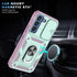 Case for Galaxy S22, Shockproof Impact Resistant with Slide Lens Protective Cover Case for Samsung Galaxy S22 4G/5G 6.1 inch (Pink Green)...