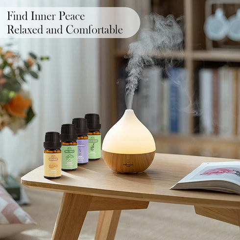 8 Pack Organic Aromatherapy Essential Oil Set, Pure Essential Oil Kit for Diffusers for Home, Peppermint, Lavender, Eucalyptus, Tea Tree,Rose, Ros...