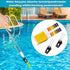 2PCS Skimmer Basket Hook, Swimming Pool Skimmer Basket Handle, Long Stainless Steel Skimmer Lid Lifting Hook with Pool Test Strip Clip Inground Po...