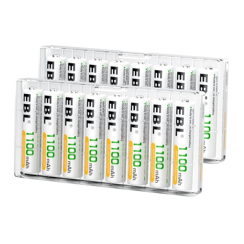 EBL Rechargeable AAA Batteries (16-Counts) Ready2Charge 1100mAh Ni-MH Battery...