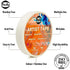 4 Pack White Artist Tape - Art Masking Tape for Watercolor Paper, Canvas Acrylic Painting, Curves, Framing, Paint, Gouache, Console - Acid Free Dr...