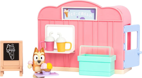 Bluey Mini Playsets Ice Cream Shop Playset | includes Articulated Bingo Figure and Accessories...