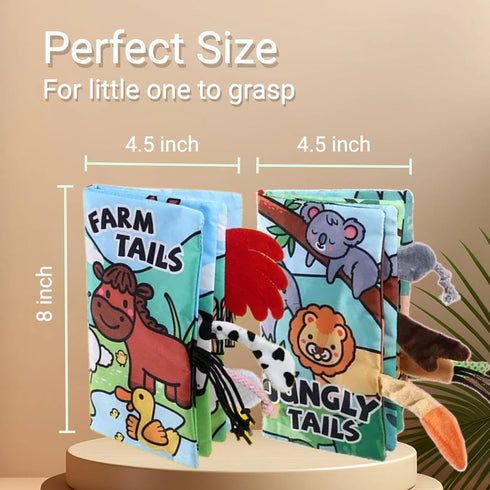 Baby Books, Tummy Time Cloth Toys, 0-6 Months Touch and Feel Sensory Book for Girls 6 to 12 Months, Early Learning Stroller Car Seat Toy, Newborn ...