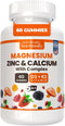 Magnesium Calcium Zinc with Vitamin D3 & K2 Gummies, Multivitamin for Women and Men, Bone Strength & Muscle Function, Extra Absorption Formula, 30...