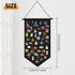 Kunyeah Wall Hanging Brooch Organizer Storage Case Colorful Canvas Pin Board Stand Enamel Pin Badge Hanging Holder Display Banner Earrings Collect...