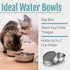 PEGGY11 Stainless Steel Metal Cat Bowls, Nonslip Rubber Bottom, Dishwasher Safe, Easy to Clean - 2 Pack, Each Holds 2 US Cup...