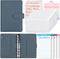SKYDUE A6 Budget Binder, Money Organizer for Cash with 8pcs Zipper Envelopes,12pcs Expense Budget Sheets & 24 Rose Gold Sticky Labels, Money Savin...