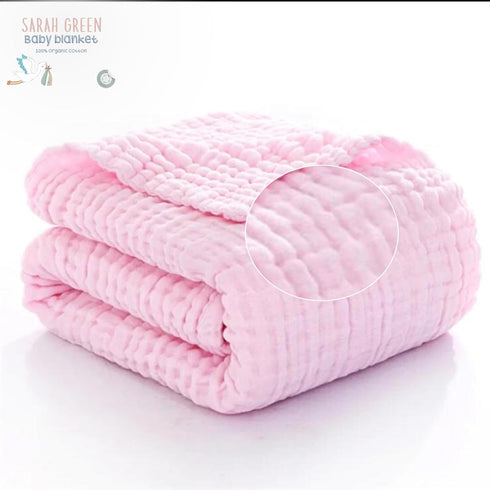 SARAH GREEN Muslin Baby Swaddle Blankets: Soft, breathable cotton for cozy comfort day and night. Perfect for newborns sensitive skin Organic Cott...