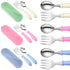 9 Pieces Toddler Utensils Stainless Steel Fork and Spoon Safe Baby Silverware Set, Kid Safe Utensils Children's Flatware Kids Cutlery Set with Rou...