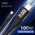 100W USB C Cable USB C to USB C Cable Nylon Type C PD Charging Cable and Data Cable Fast Charging Cable for Samsung Galaxy Ultra Note 20, Pixel 4/...