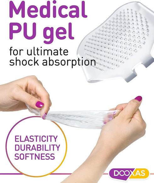 Clear Gel Metatarsal Foot Pads for Women & Men – Thicker Foot Gel Cushion Pads for More Comfort and Pain Relief – Silicone Metatarsal Pads – Upgra...