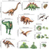 DECOWALL DS-8034 Watercolour Dinosaur Kids Wall Stickers Wall Decals Peel and Stick Removable Wall Stickers for Kids Nursery Bedroom Living Room (...