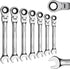 Ratchet Wrench, 19mm Combination Wrench, 180 ° Flex Head Ratcheting Wrench, Anti-rust Wrench Tool...